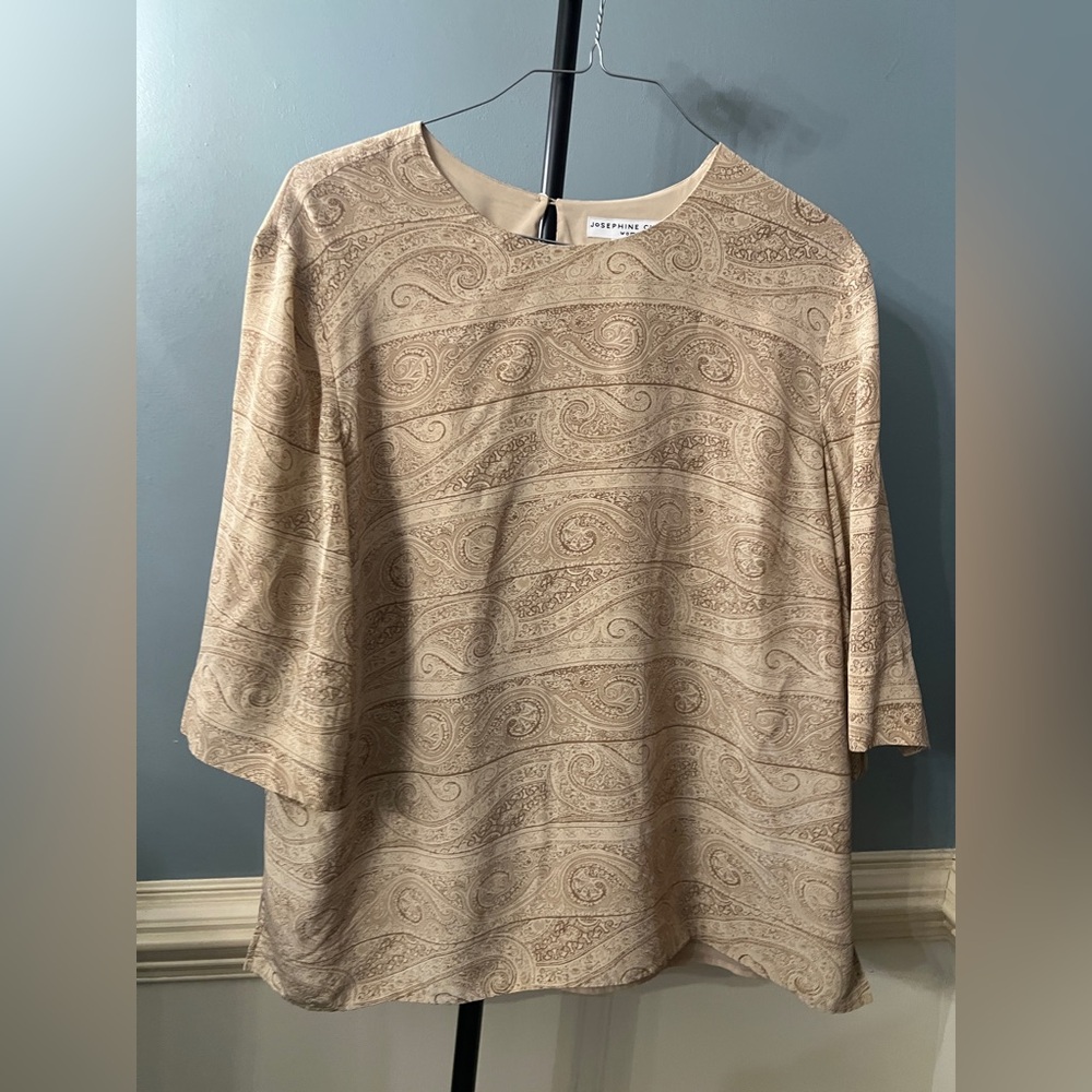 Josephine‎ Chaus Beige Paisley Blouse
